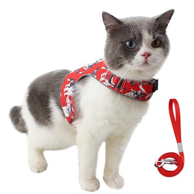 China Padded Breathable Mesh Pet Vest Harness And Leash Set , Small Pet Puppy Cat Harness for sale