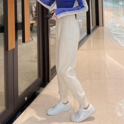 China Anti-Wrinkle Professional Factory Production High Waist Casual Vintage Knit Harem Pants for sale