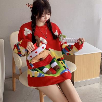 China wholesale Anti-wrinkle stain ugly Christmas sweaters for women fun and cute sweaters for winter and holiday parties for sale