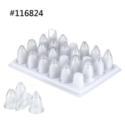 China Viable Custom Kitchen 24 Pieces Icing Cake Decorating Cup Plastic Pipe Spout Tool Pastry Baking Set for sale