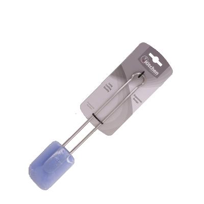 China Stainless Steel Viable Small Size Handle Kitchen Instruments RTS Silicone Scraper Dough Baking Scraper for sale