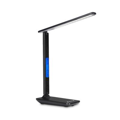 China Wholesale WIRELESS CAHRGER CAHRGER USB WIRELESS Desk Lamp With Clock Table Lamps TX26C Business Wireless Desk Lamp for sale