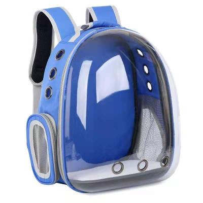 China Hot Selling Stocked Aired Space Capsule Shape Pet Cat Carrier Backpack Bag Travel With Holes for sale