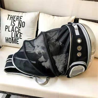 China Stocked Pet Carry Dog Transport Carrier Expandable Bag Oem Eco-friendly Foldable Traveler Litter Packaging Cat Bag for sale