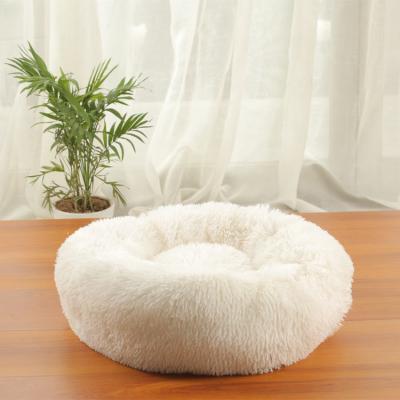 China Custom Round Dog Bed Bolster Dog Bed Kennel Cat Cush Bed Cushion Pet House Viable for sale