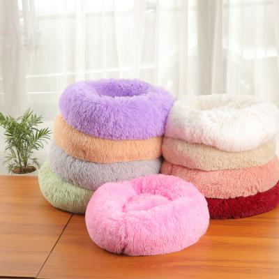 China 2021 Plush Fluffy And Plump Thick Soft Skin Durable Solid Cat Dog Bed Friendly Pets for sale