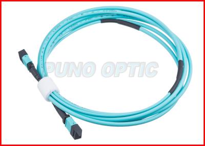 China 40Gbps Protocol MPO Patch Cord MT Ferrule Contact Multimode OM3 Type for sale