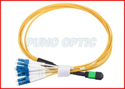 China 8F MPO To LC UPC Fiber Optic Cable Single Mode OS2 Breakout Patch Cord for sale