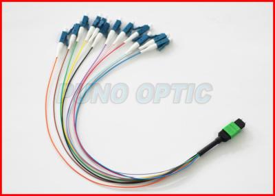 China 0.9mm 12 Optik-MTP weibliches Kabel der Kern-Faser-zu Singlemode Fanout OS2 LC UPC zu verkaufen