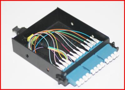 China MTP - 4 LC UPC Duplex Cassette Patch Panel Module12 Fiber OM3 Multimode for sale