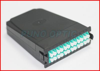 China 24 LC UPC  MTP Cassette Patch Panel , 100G -10G Multimode OM3 Modular Cassette for sale