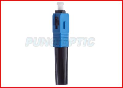 China Single Mode Fiber Optic SC UPC Connector Field Install Blue Color 2.0 X 3.0mm for sale