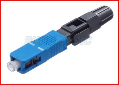 China SC UPC Field Assembly Connector Single Mode Pre - Polished Type Blue Color for sale