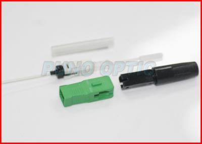 China SC APC Hot Melt Field Installable Fiber Optic Connector 0.9mm Pre - Polished for sale