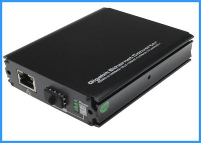 China 100Mbps Fast Ethernet Fiber Optic Media Converter Black Housing Easy Install for sale