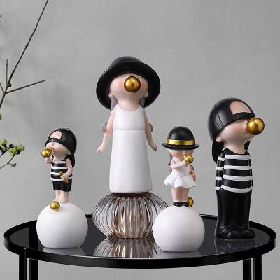 China Bubble Girl Minimalist New Arrival Luxury Modern Resin Home Decor For Sale for sale