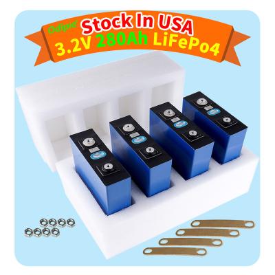 China Stock in USA Lfp 280 Ah 48v Solar Prismatic Ion Battery 3.2v 280ah Lithium Battery Lifepo4 for lifepo4 solar power system 74*174*205mm for sale