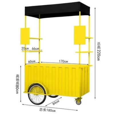 China Long Service Life Tricycles Bike Container Food Truck Kiosk Bat Street Food Tricycle Hot Food Van for sale