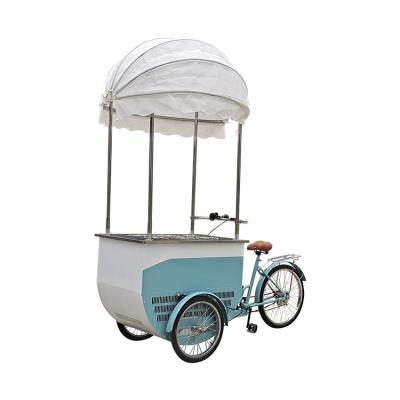 China Ice Cream Bike Freezer Mobile Food Bike for Shop Fried Chicken Hamburger Pizza BBQ for sale