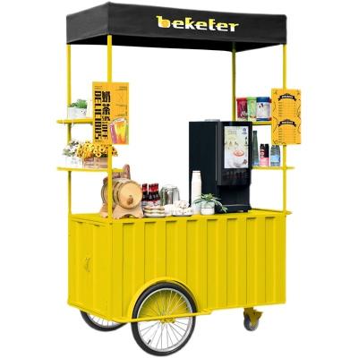 China USA Market Customize Ice Cream Bicycle Food Carts with 100kg Capacity for sale