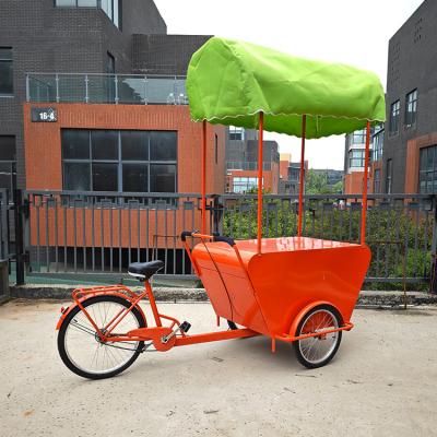 China Europe Street Cargo Bike Mobiele winkelwagen met koffieopslag Elektrische driewieler Te koop