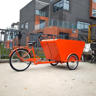 China Mobile Tricycle Food Trolley Multifunctional Street Vending Bike Cart with Umbrella for sale