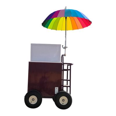 China 220v/110v Mobile Cart for Ice Cream Concession Refrigerator Freezer in Seasoning Plant for sale