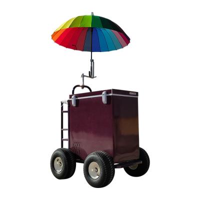 China Small Display Showcase Trolley with Cooler Function Customized Trailer Cart in Any Color for sale