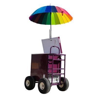 China Hand Push Food Cart for Street Vending 830*650*2200mm Size 220v/110v Voltage for sale