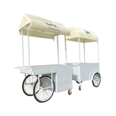 China Chinese Ice Cream Mobile Cheap Price Street Crepe Fast Food Cart Tricycle Mobile Food Truck for sale