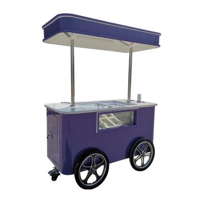 China gelato ice cream machine ice cream cart with wheels outdoor ice cream cart CE  approved for sale