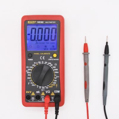 China Factory direct sale VC92 Professional Digital Smart Multimeter RMS 2000V True Professional Multimeter VC92 Multimetro for sale