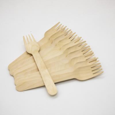 China Viable Hot Sale Recommendation Wooden Disposable Fork Wooden Chip Forks for sale