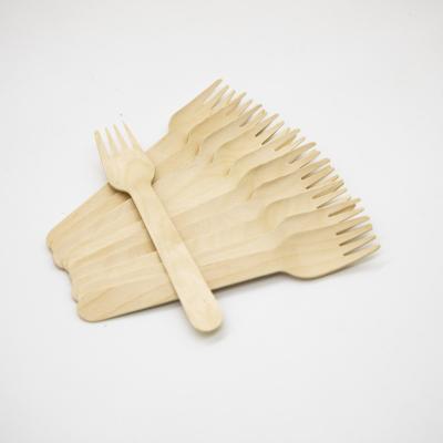 China Viable Baby Mini Wood Fork Wooden Spoon Fork Modern Design for sale