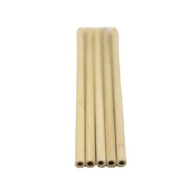 China Wholesale Coastal Natural Bamboo Straw Glass Bamboo Straw Set for sale