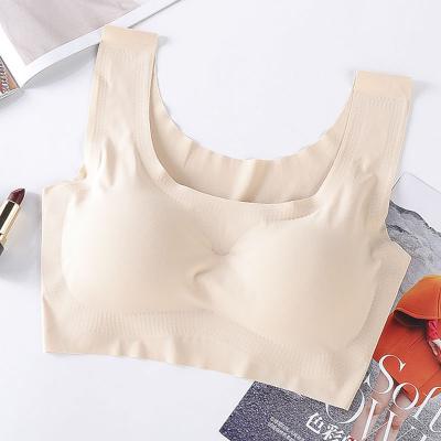 China Fashion One Piece Bras for Women Seamless Push Up Women's Free Underwear Bralette Wire Bra Thin Cup Lingerie Large Size Lady for sale