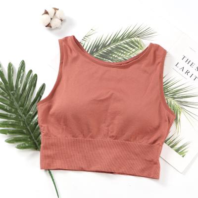 China Shockproof Gathering Chest Limit Back Chest Limit Beauty Selling Color Chest Pad Breathable Warm Wireless Pure Seamless Vest Underwear for sale