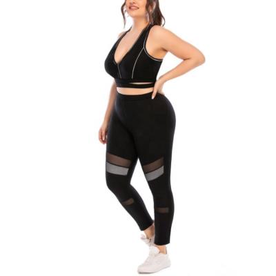 China OEM Breathable Manufacturer Custom Sportswear Tracksuit Workout Apparel Sets Activewear Plus Size Fitness Yoga Bra And Gaiters Sets for sale