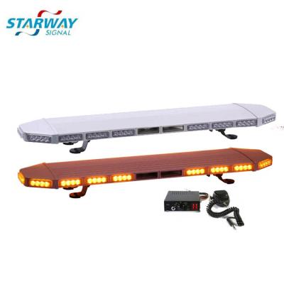 China Aluminum and PC Starway 12V police truck ambulance light emergency light housing warning led lightbarwith 120cm amber lightbar siren speaker for sale