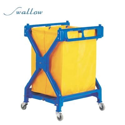 China Industrial Foldable Design Soiled Hotel Canvas Cart for sale