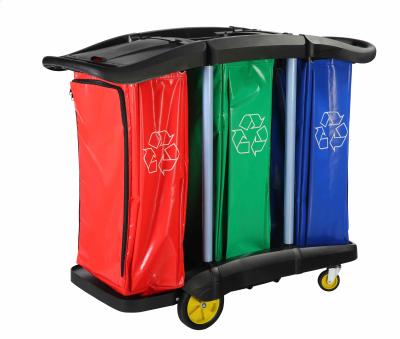 China Restaurant Universal Hotel Trolley Cleaning Cart with Cover Service Tool Cart Cleaning Equipment - Swallow SWC-HC03 for sale