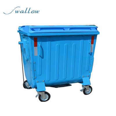 China 1100/1300 Liter Viable Industry Steel Waste Bin for sale