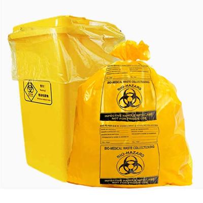 China Quality Hygiene Plastic Flat Opening Medical Waste Waste Bags for sale