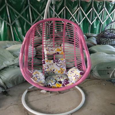 China Promotional Outdoor Hanging Sun Sofa Chair PE Rattan Wicker Single Seat Swing Chair For Sale for sale