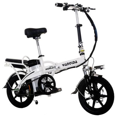 China MINI 14 Inch Smart Mini Folding Electric Bike For Adults 48V Folding E Bike / Battery Operated Bikes For Adults for sale