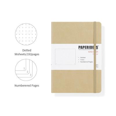 China Hardcover Book Office Supplies Personalized Logo Dotted Softcover Custom A5 B5 Printed PU Notebook Leather Journal for sale