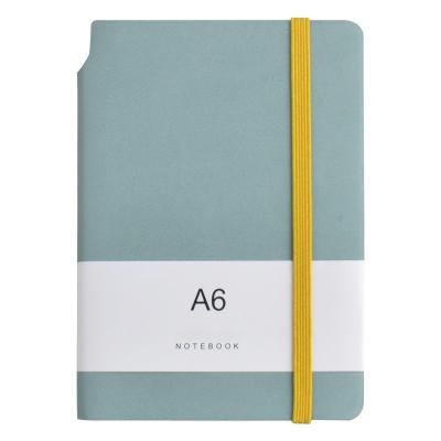 China Custom Hardcover Faux Leather PU Cover A6 A7 Pocket Planner Notebook Journal with Pen Holder for sale