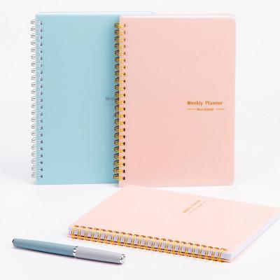 China Factory Price Wholesale Spiral Spiral Life Binding Custom Notebook Printed Diary Printing Planner for sale