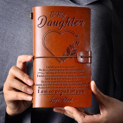 China New Design A5 Hardcover Travel Vintage Journals Leather Diary Notebook Journal for sale