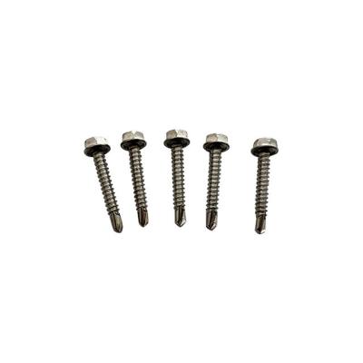 China Hot Selling Cheap Price Stainless Steel Hex Flange Head Cheap Price HEX Drilling Screws for sale